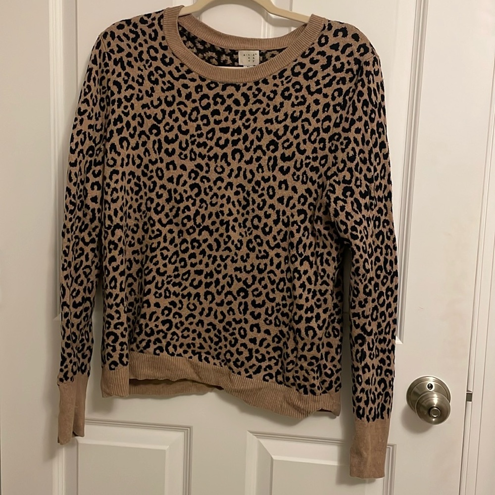 Leopard print sweater